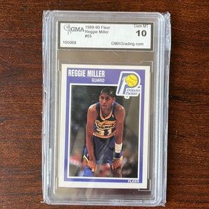 1989-90 Fleer Reggie Miller Graded trading card.